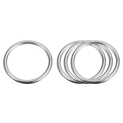 Harfington Uxcell 304 Stainless Steel O Rings, Multi-Purpose Metal Welded O-rings Round Rings