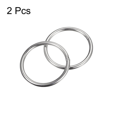 Harfington Uxcell 304 Stainless Steel O Rings, Multi-Purpose Metal Welded O-rings Round Rings