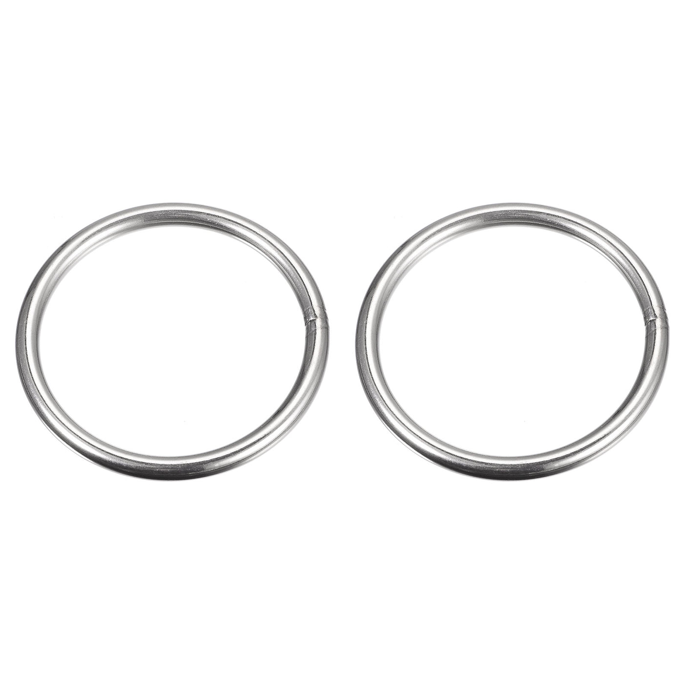 uxcell Uxcell 304 Stainless Steel O Rings, Multi-Purpose Metal Welded O-rings Round Rings