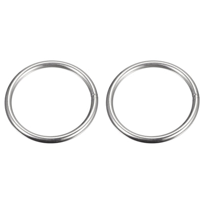 Harfington Uxcell 304 Stainless Steel O Rings, Multi-Purpose Metal Welded O-rings Round Rings