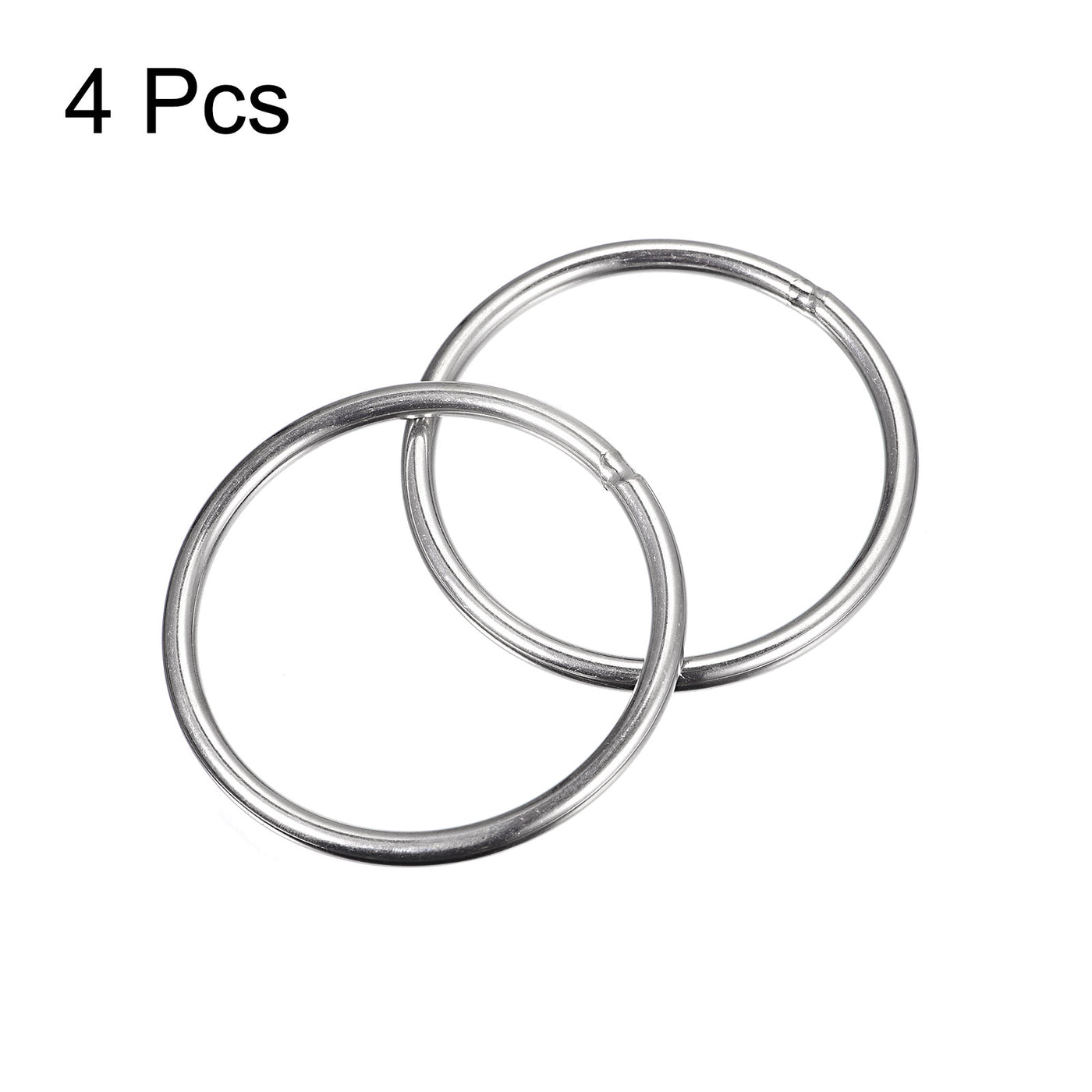 uxcell Uxcell 304 Stainless Steel O Rings, Multi-Purpose Metal Welded O-rings Round Rings