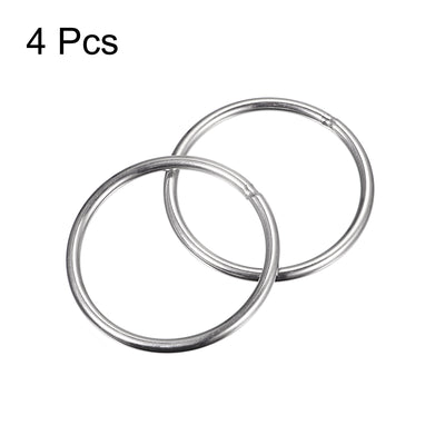 Harfington Uxcell 304 Stainless Steel O Rings, Multi-Purpose Metal Welded O-rings Round Rings