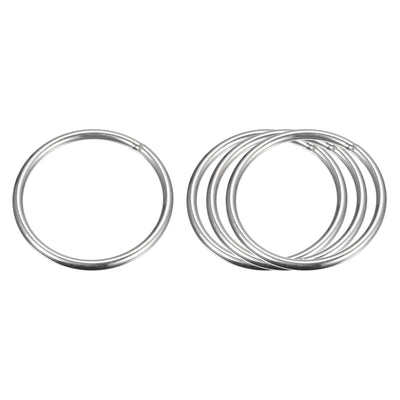 Harfington Uxcell 304 Stainless Steel O Rings, Multi-Purpose Metal Welded O-rings Round Rings