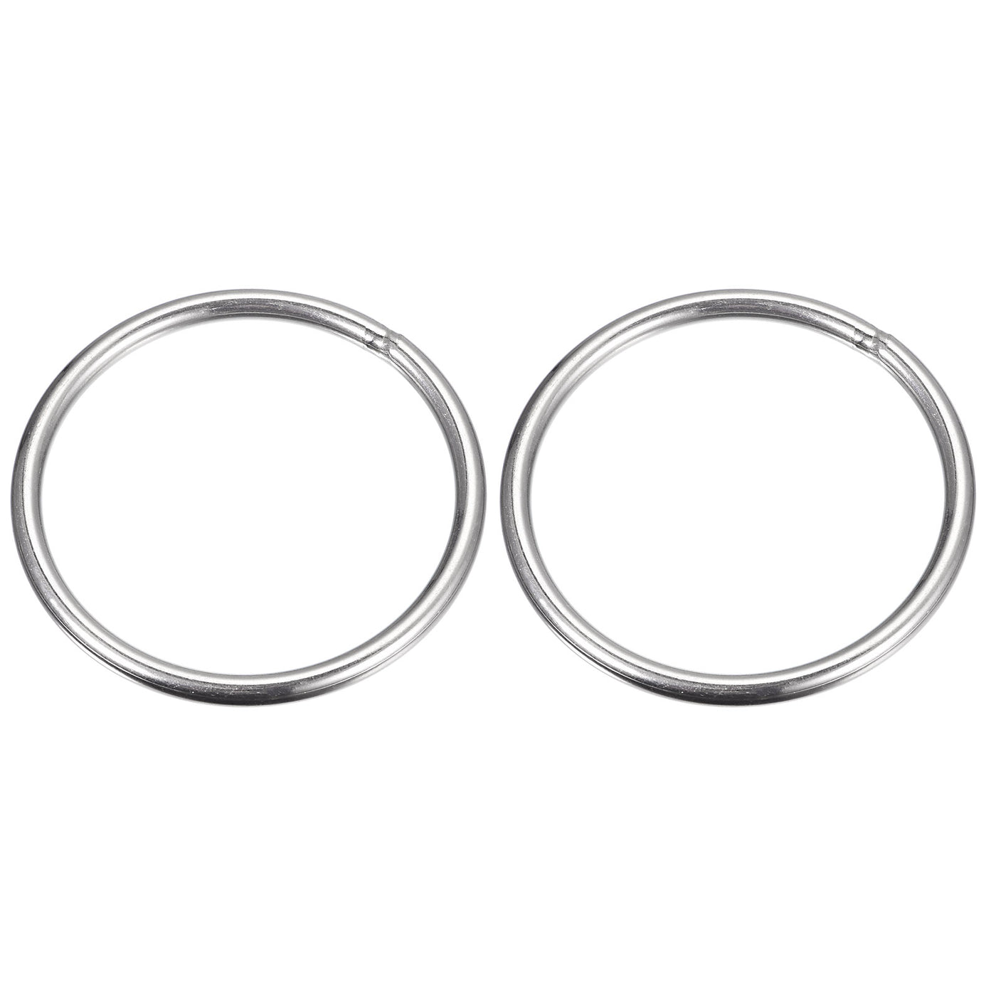 uxcell Uxcell 304 Stainless Steel O Rings, Multi-Purpose Metal Welded O-rings Round Rings