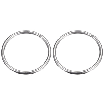 Harfington Uxcell 304 Stainless Steel O Rings, Multi-Purpose Metal Welded O-rings Round Rings