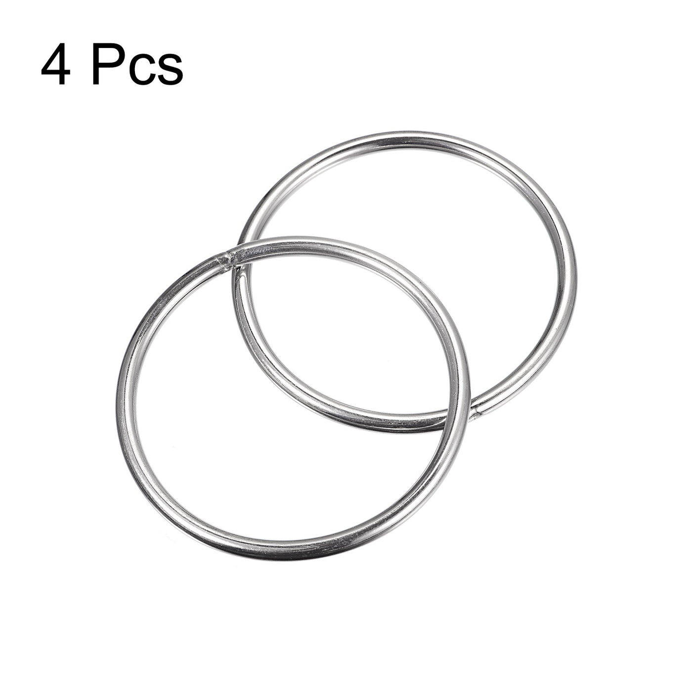 uxcell Uxcell 304 Stainless Steel O Rings, Multi-Purpose Metal Welded O-rings Round Rings