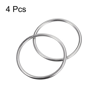 Harfington Uxcell 304 Stainless Steel O Rings, Multi-Purpose Metal Welded O-rings Round Rings