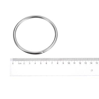 Harfington Uxcell 304 Stainless Steel O Rings, Multi-Purpose Metal Welded O-rings Round Rings