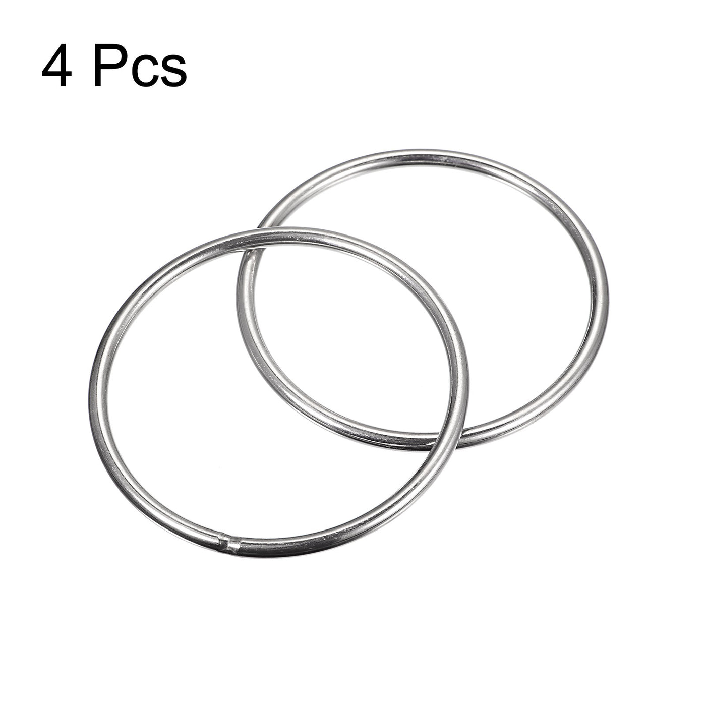 uxcell Uxcell 304 Stainless Steel O Rings, Multi-Purpose Metal Welded O-rings Round Rings