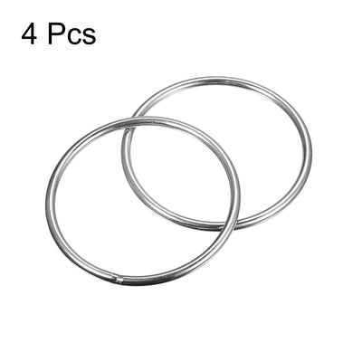 Harfington Uxcell 304 Stainless Steel O Rings, Multi-Purpose Metal Welded O-rings Round Rings