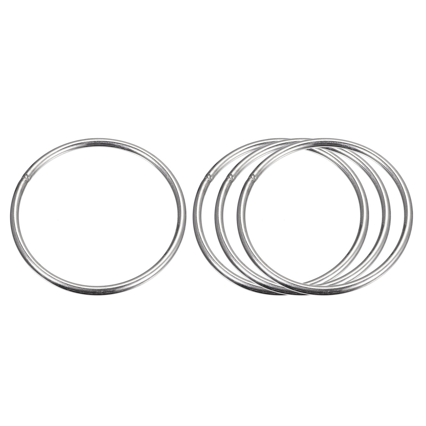 uxcell Uxcell 304 Stainless Steel O Rings, Multi-Purpose Metal Welded O-rings Round Rings