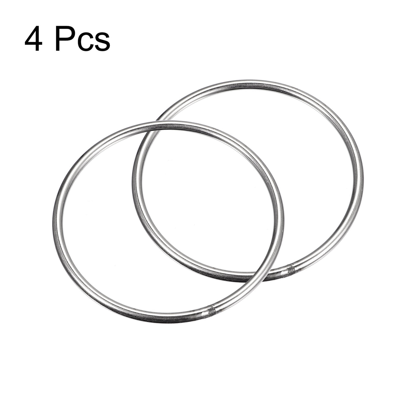 uxcell Uxcell 304 Stainless Steel O Rings, Multi-Purpose Metal Welded O-rings Round Rings