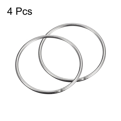 Harfington Uxcell 304 Stainless Steel O Rings, Multi-Purpose Metal Welded O-rings Round Rings