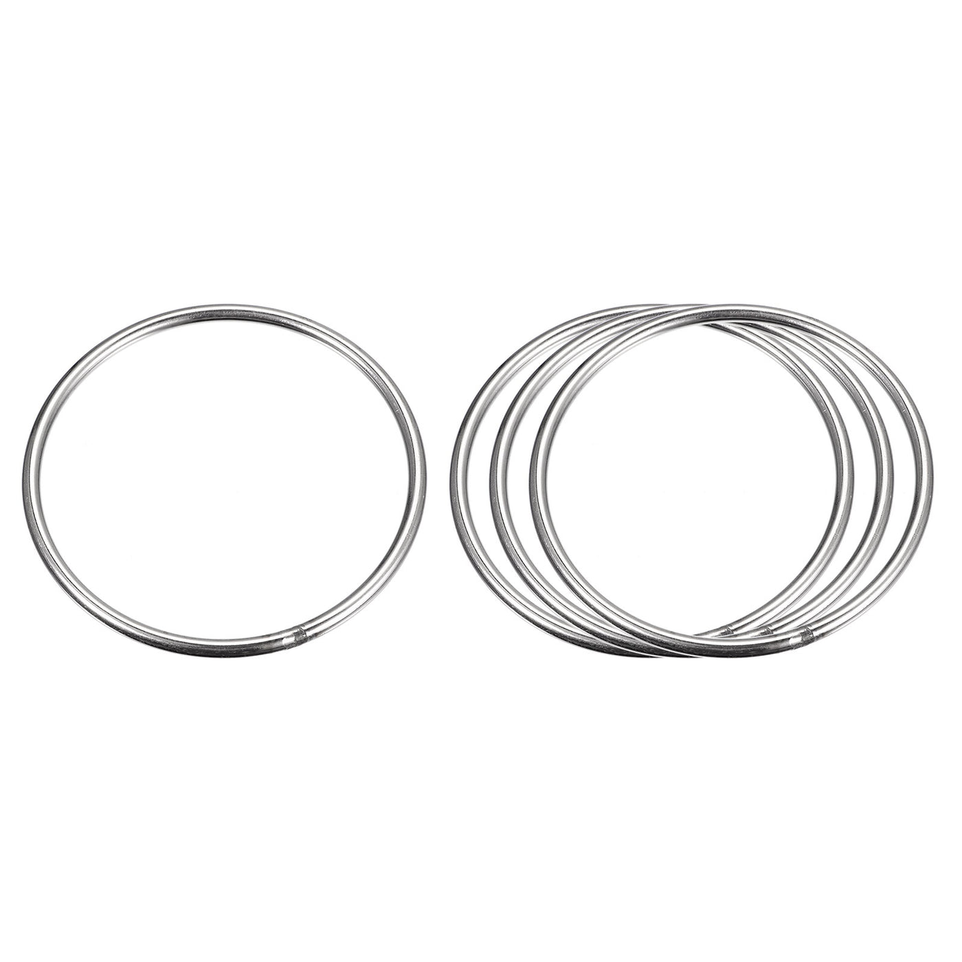 uxcell Uxcell 304 Stainless Steel O Rings, Multi-Purpose Metal Welded O-rings Round Rings