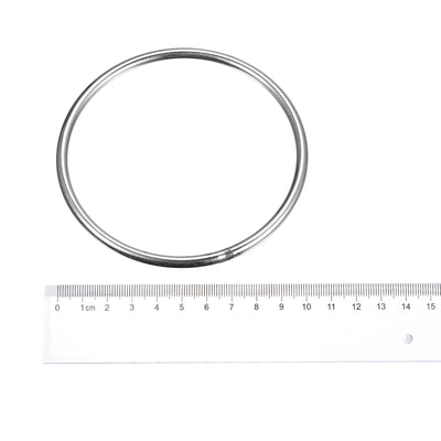 Harfington Uxcell 304 Stainless Steel O Rings, Multi-Purpose Metal Welded O-rings Round Rings