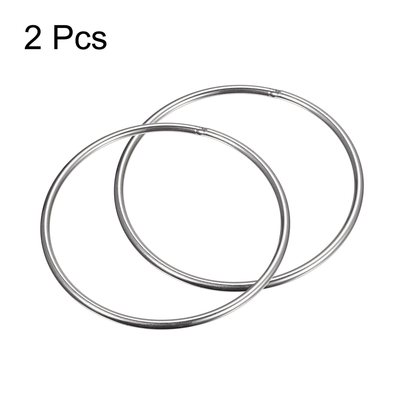 uxcell Uxcell 304 Stainless Steel O Rings, Multi-Purpose Metal Welded O-rings Round Rings