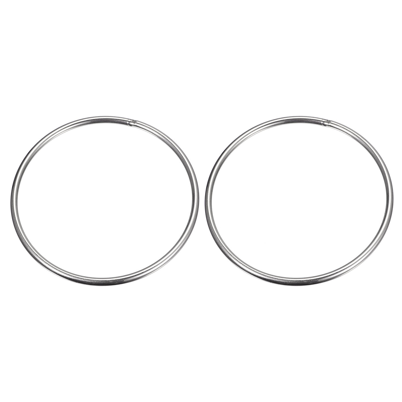 uxcell Uxcell 304 Stainless Steel O Rings, Multi-Purpose Metal Welded O-rings Round Rings