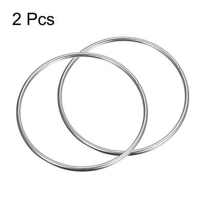 Harfington Uxcell 304 Stainless Steel O Rings, Multi-Purpose Metal Welded O-rings Round Rings