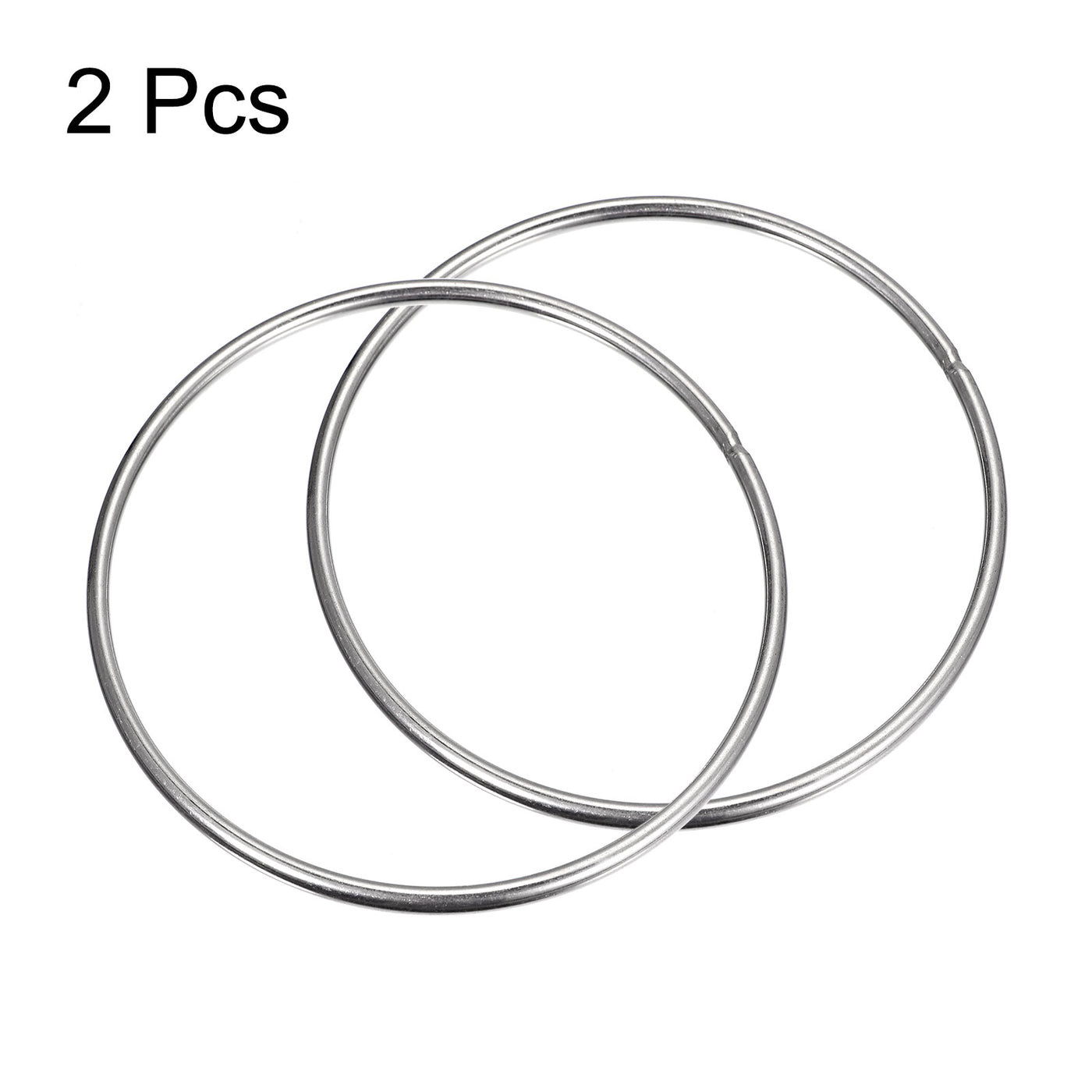 uxcell Uxcell 304 Stainless Steel O Rings, Multi-Purpose Metal Welded O-rings Round Rings