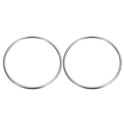 Harfington Uxcell 304 Stainless Steel O Rings, Multi-Purpose Metal Welded O-rings Round Rings