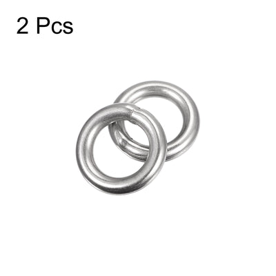 Harfington Uxcell 304 Stainless Steel O Rings, Multi-Purpose Metal Welded O-rings Round Rings