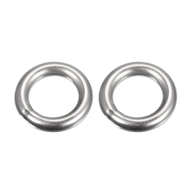 Harfington Uxcell 304 Stainless Steel O Rings, Multi-Purpose Metal Welded O-rings Round Rings