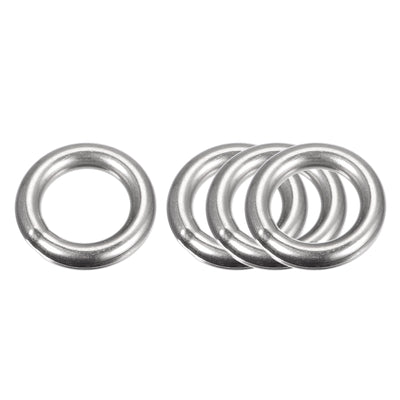 Harfington Uxcell 304 Stainless Steel O Rings, Multi-Purpose Metal Welded O-rings Round Rings