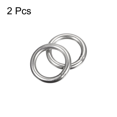 Harfington Uxcell 304 Stainless Steel O Rings, Multi-Purpose Metal Welded O-rings Round Rings