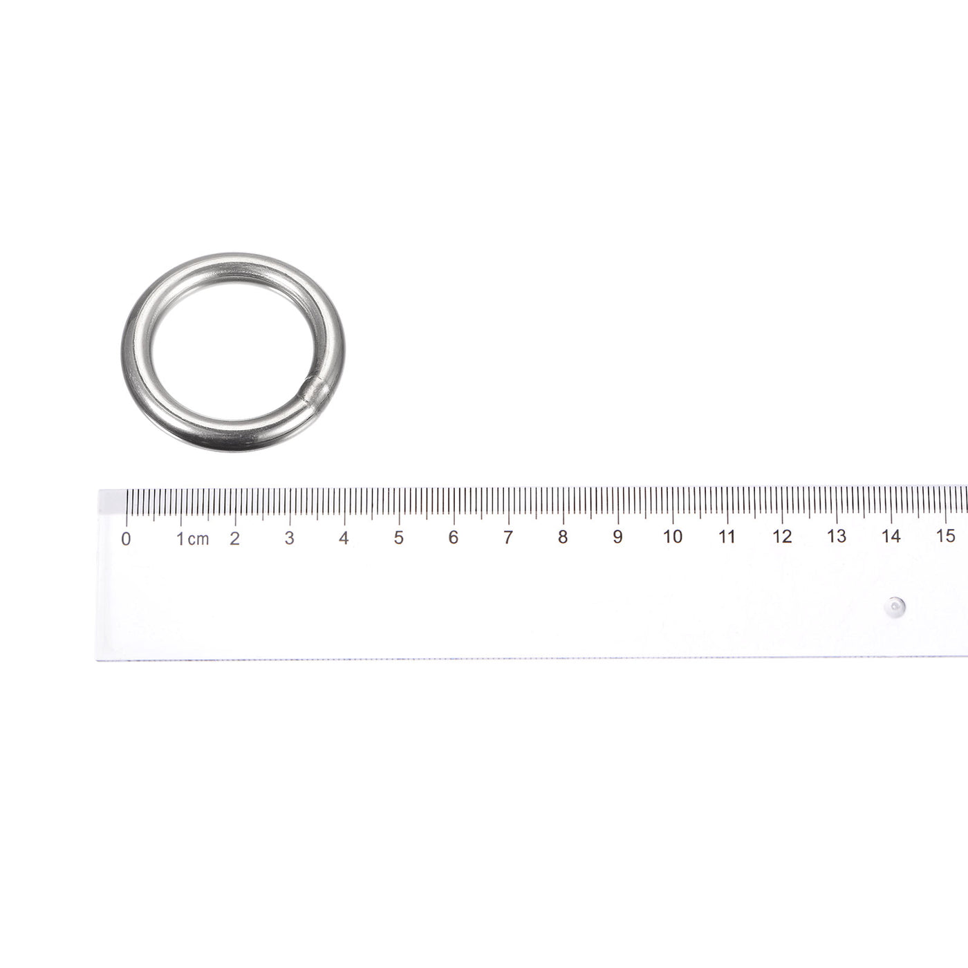 uxcell Uxcell 304 Stainless Steel O Rings, Multi-Purpose Metal Welded O-rings Round Rings