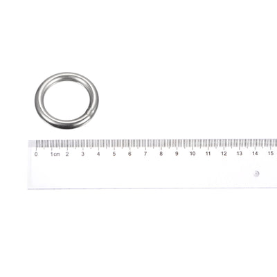 Harfington Uxcell 304 Stainless Steel O Rings, Multi-Purpose Metal Welded O-rings Round Rings