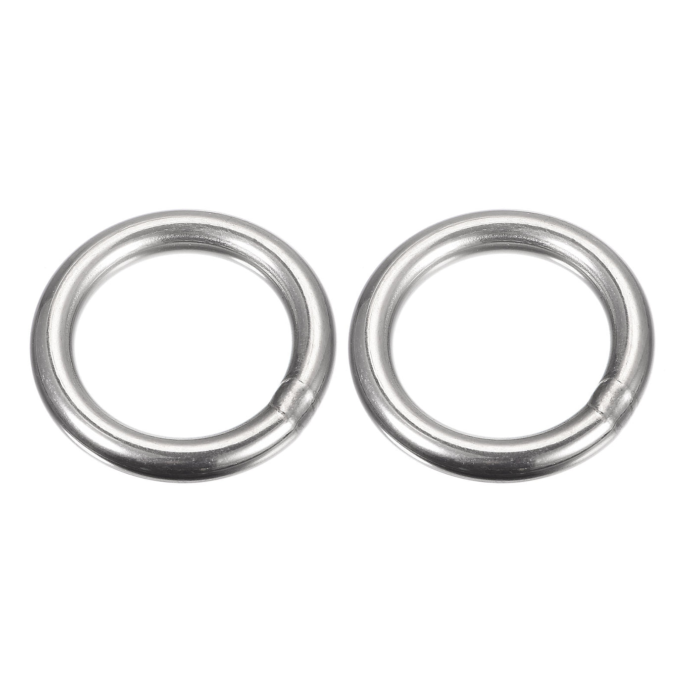 uxcell Uxcell 304 Stainless Steel O Rings, Multi-Purpose Metal Welded O-rings Round Rings