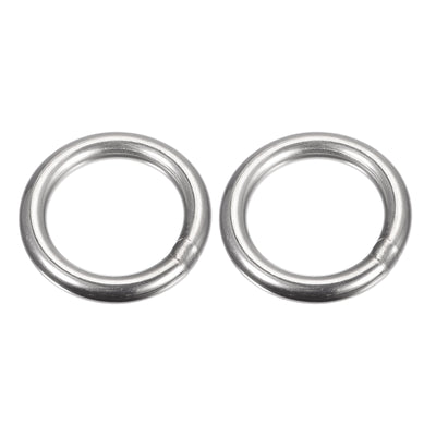 Harfington Uxcell 304 Stainless Steel O Rings, Multi-Purpose Metal Welded O-rings Round Rings