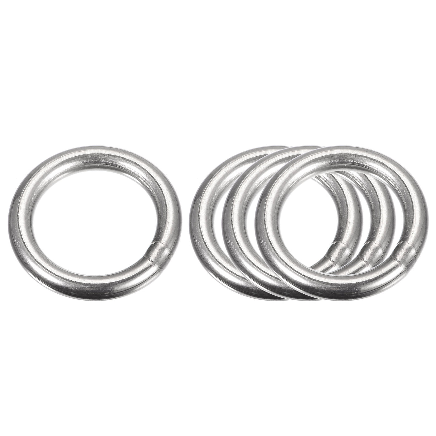 uxcell Uxcell 304 Stainless Steel O Rings, Multi-Purpose Metal Welded O-rings Round Rings