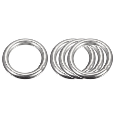 Harfington Uxcell 304 Stainless Steel O Rings, Multi-Purpose Metal Welded O-rings Round Rings