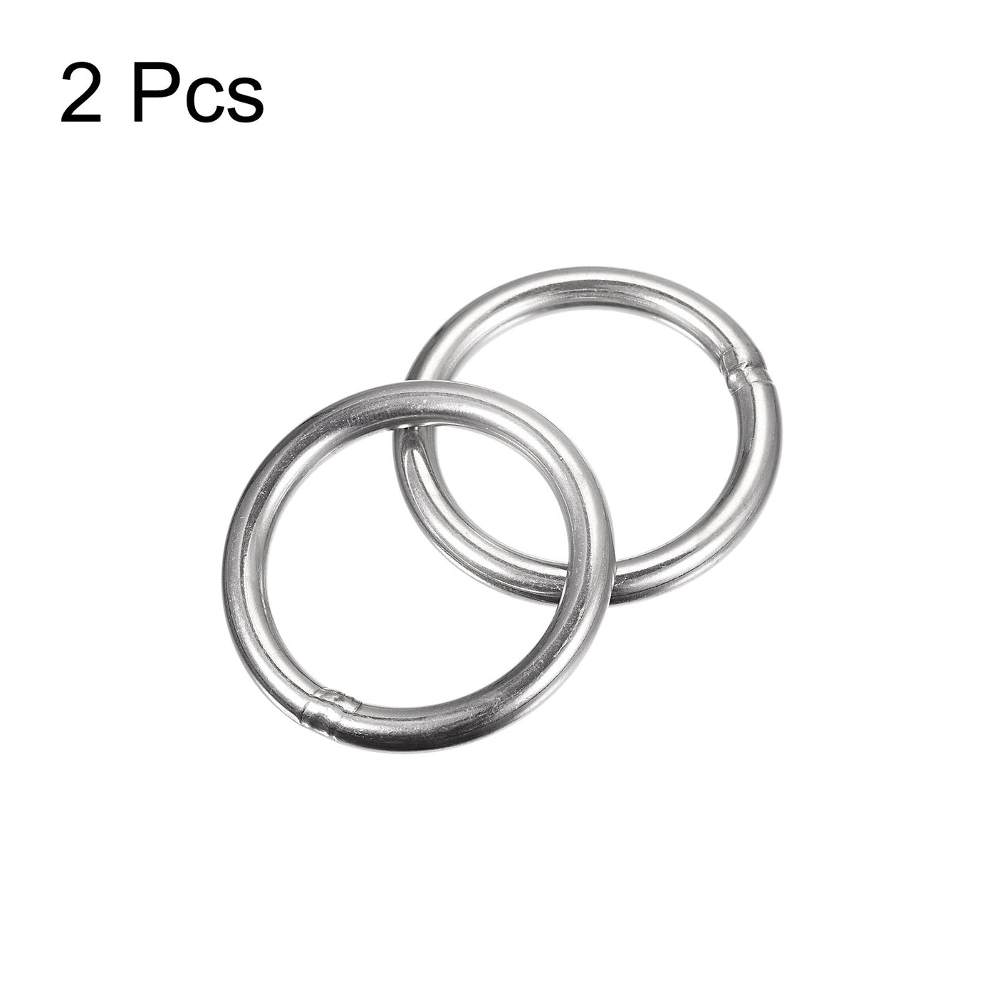 uxcell Uxcell 304 Stainless Steel O Rings, Multi-Purpose Metal Welded O-rings Round Rings