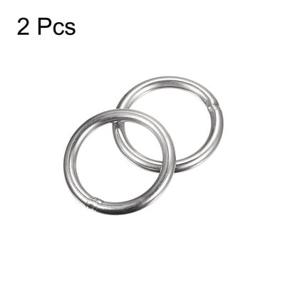 Harfington Uxcell 304 Stainless Steel O Rings, Multi-Purpose Metal Welded O-rings Round Rings