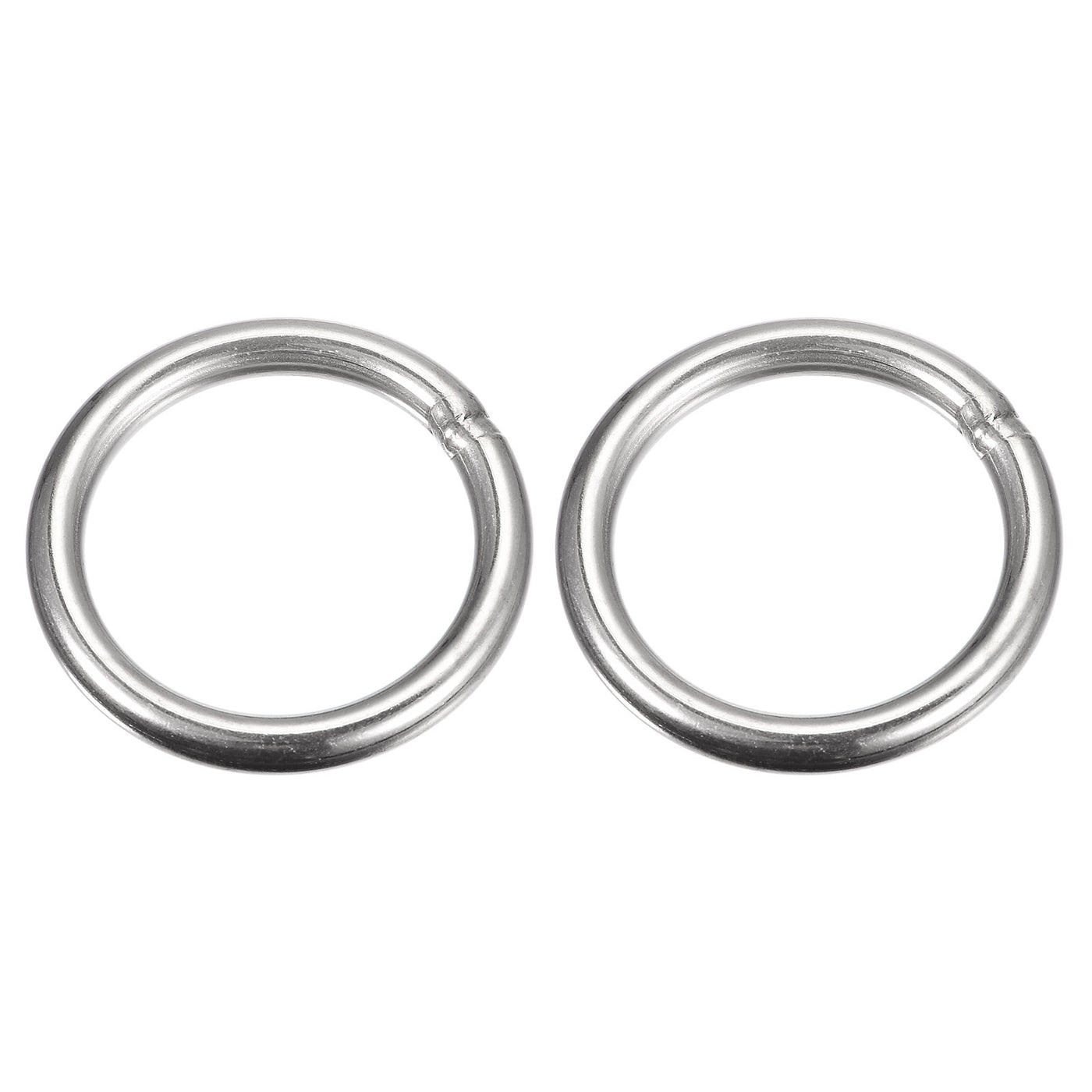 uxcell Uxcell 304 Stainless Steel O Rings, Multi-Purpose Metal Welded O-rings Round Rings