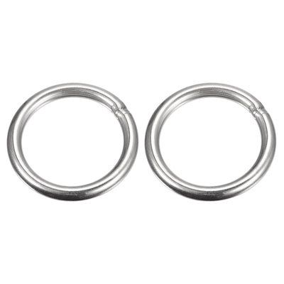 Harfington Uxcell 304 Stainless Steel O Rings, Multi-Purpose Metal Welded O-rings Round Rings