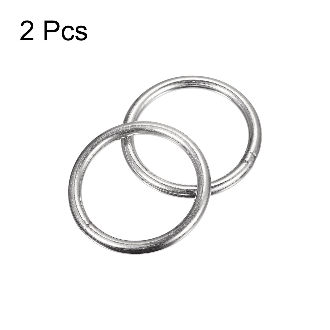 uxcell Uxcell 304 Stainless Steel O Rings, Multi-Purpose Metal Welded O-rings Round Rings