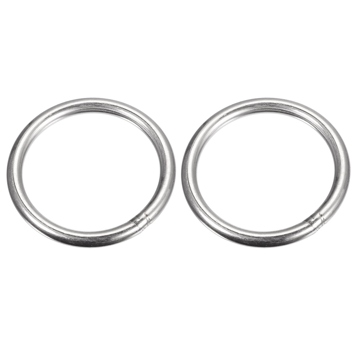 uxcell Uxcell 304 Stainless Steel O Rings, Multi-Purpose Metal Welded O-rings Round Rings