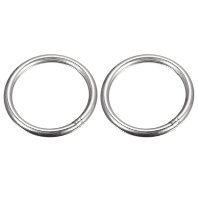 Harfington Uxcell 304 Stainless Steel O Rings, Multi-Purpose Metal Welded O-rings Round Rings