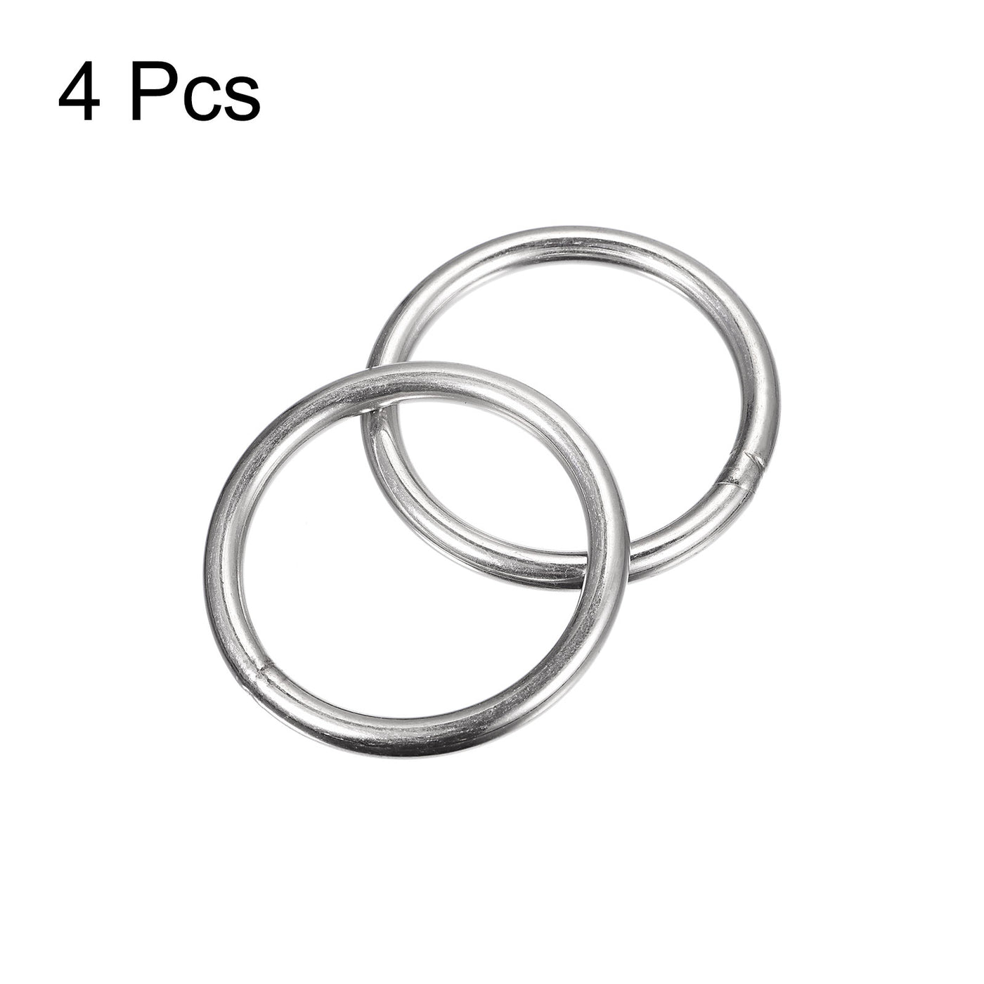 uxcell Uxcell 304 Stainless Steel O Rings, Multi-Purpose Metal Welded O-rings Round Rings