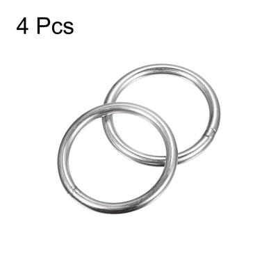 Harfington Uxcell 304 Stainless Steel O Rings, Multi-Purpose Metal Welded O-rings Round Rings