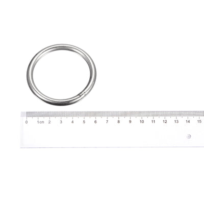 Harfington Uxcell 304 Stainless Steel O Rings, Multi-Purpose Metal Welded O-rings Round Rings