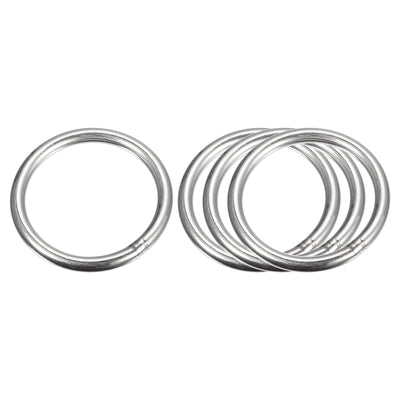 Harfington Uxcell 304 Stainless Steel O Rings, Multi-Purpose Metal Welded O-rings Round Rings