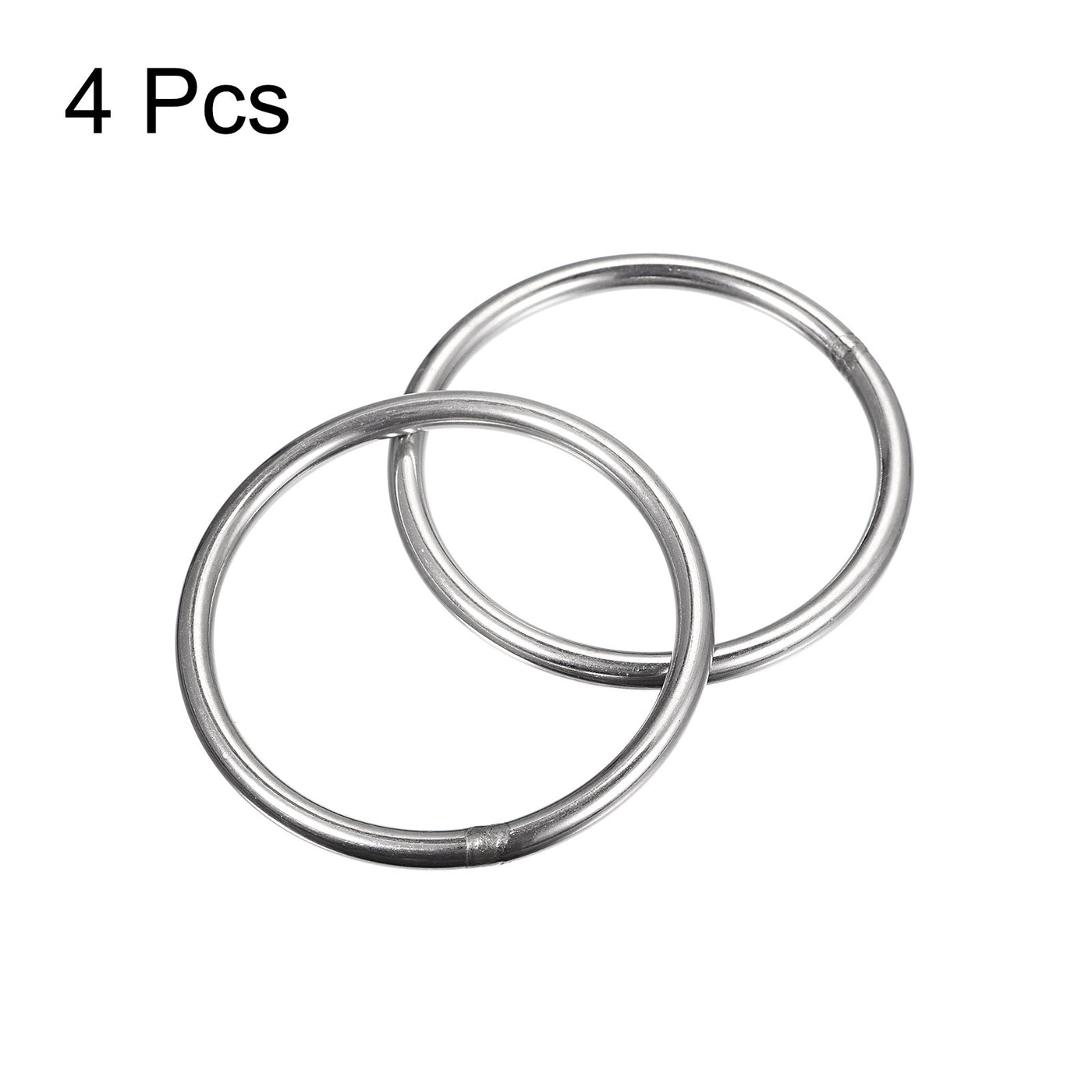 uxcell Uxcell 304 Stainless Steel O Rings, Multi-Purpose Metal Welded O-rings Round Rings