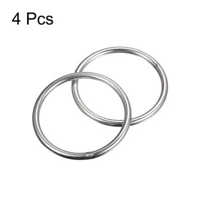 Harfington Uxcell 304 Stainless Steel O Rings, Multi-Purpose Metal Welded O-rings Round Rings