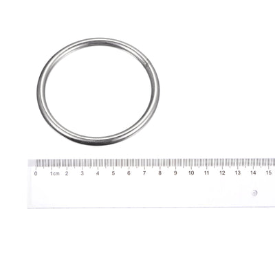 Harfington Uxcell 304 Stainless Steel O Rings, Multi-Purpose Metal Welded O-rings Round Rings