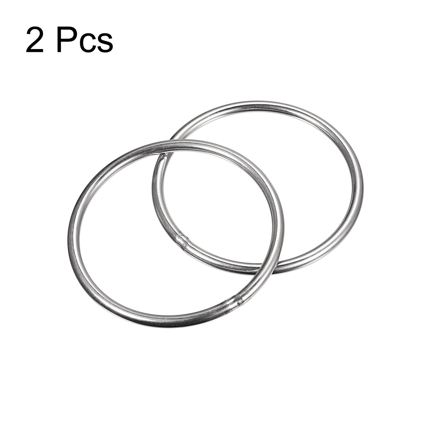 uxcell Uxcell 304 Stainless Steel O Rings, Multi-Purpose Metal Welded O-rings Round Rings