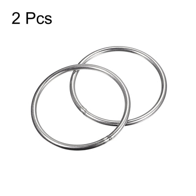 Harfington Uxcell 304 Stainless Steel O Rings, Multi-Purpose Metal Welded O-rings Round Rings